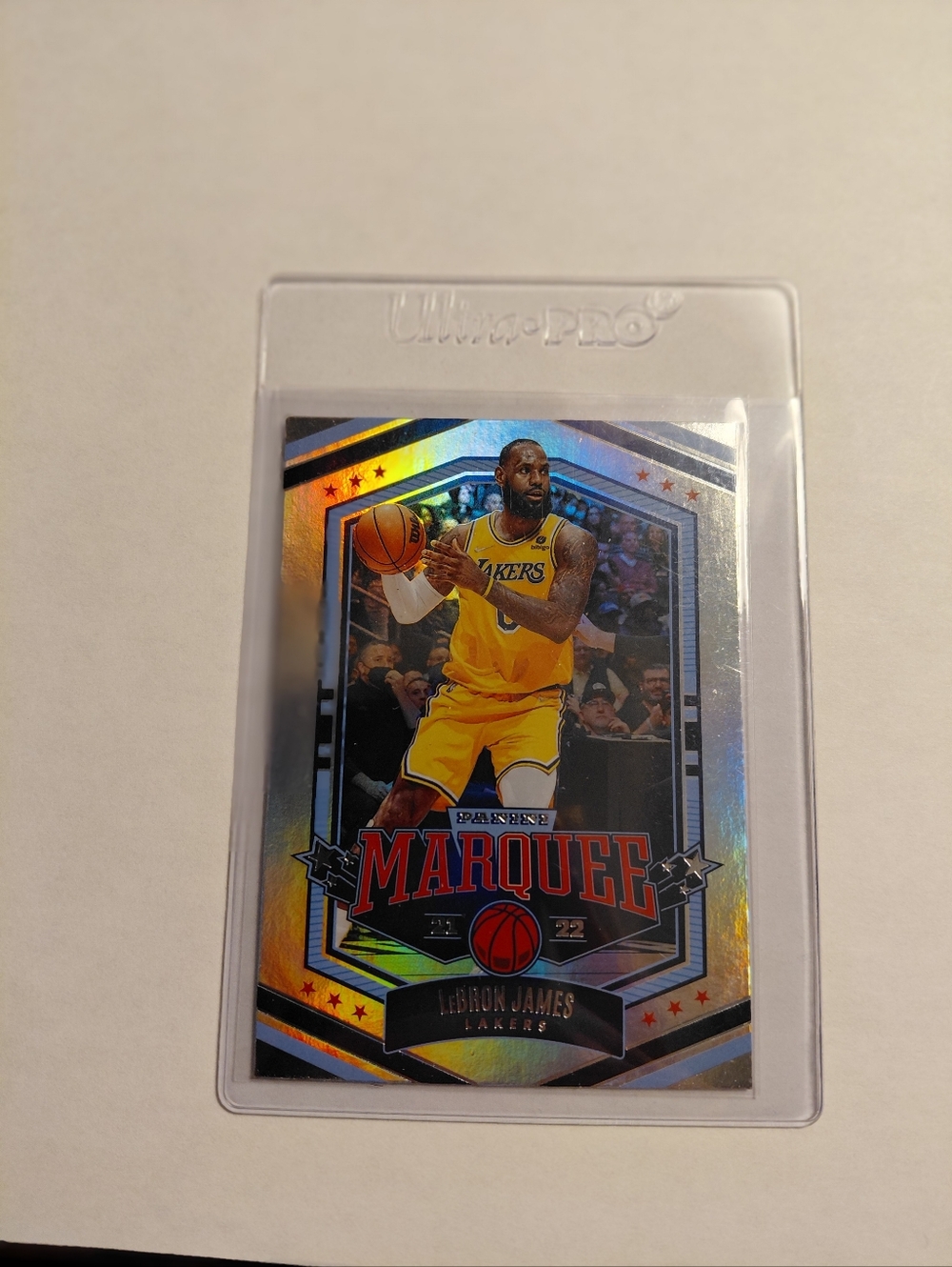LeBron James Marquee Basketball Card - Yellow Lakers Jersey